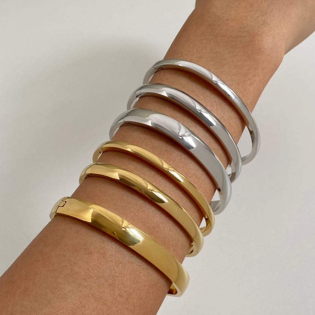 Bracelet jonc minimaliste femme en Acier inoxydable
