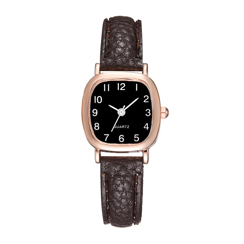 Montre Carrée | Acier Inoxydable et Similicuir