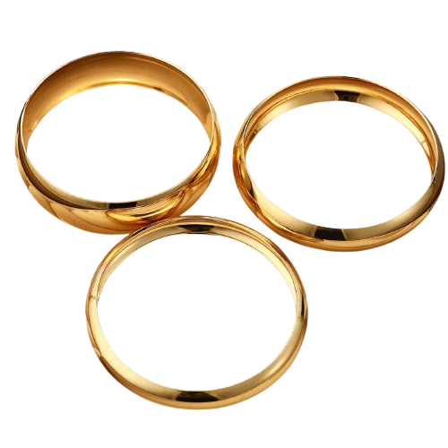 Set de 3 Bracelets Joncs Dorés