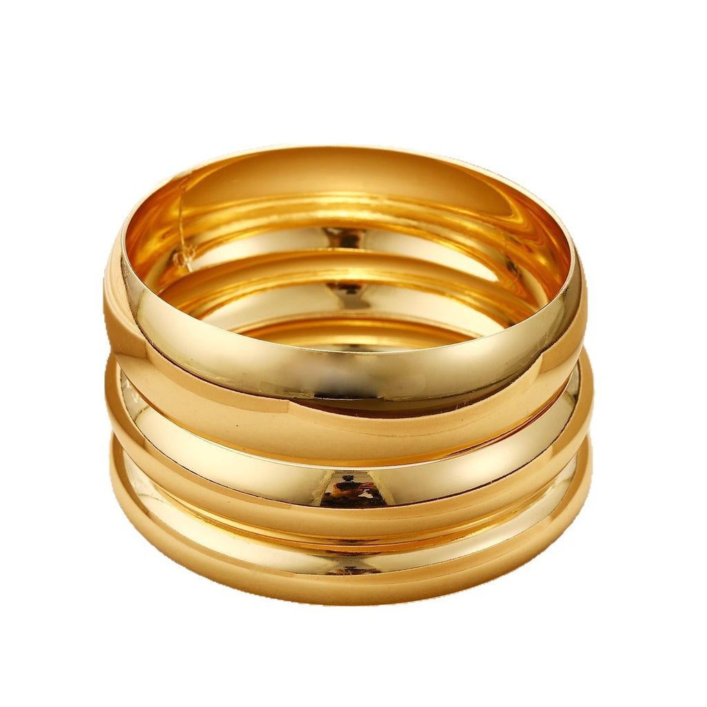 Set de 3 Bracelets Joncs Dorés