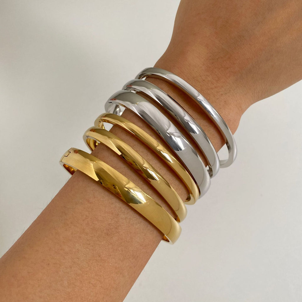 Bracelet jonc minimaliste femme en Acier inoxydable