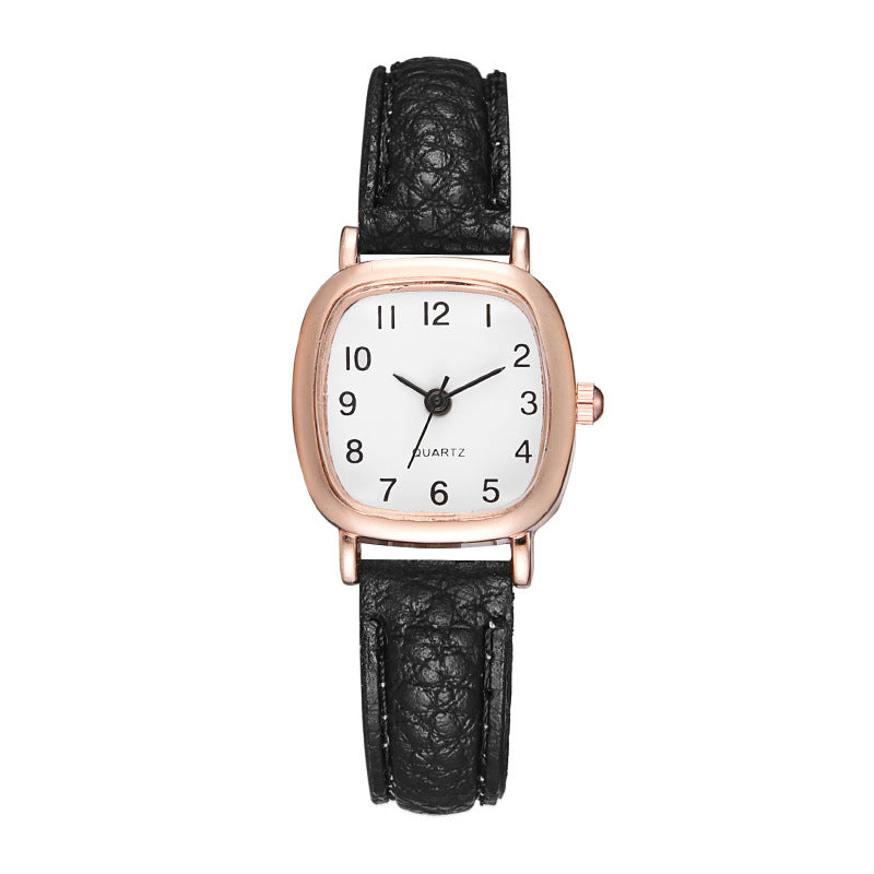 Montre Carrée | Acier Inoxydable et Similicuir